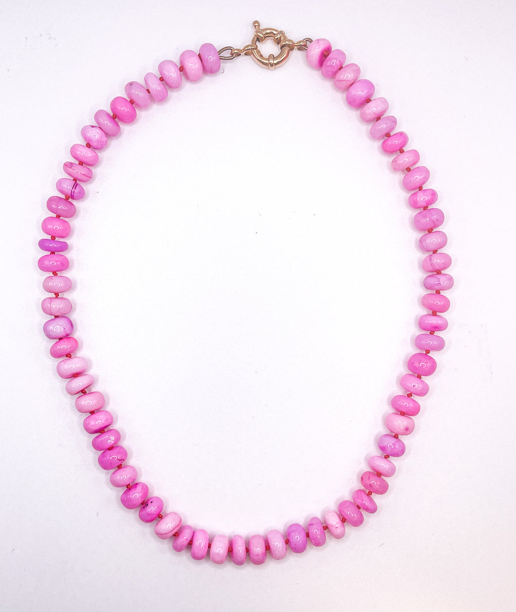 Pink Opal Knotted Necklace