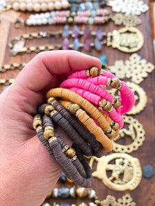 Clay Bracelets | Mustard