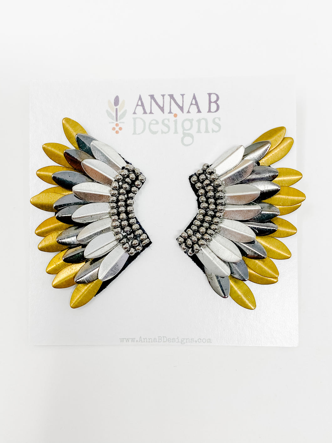 Aerin Beaded Earrings-Gold + Pewter + Silver