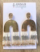 Edie Beaded Earrings-Cream