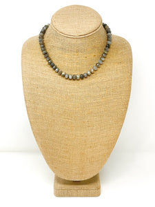 Labradorite knotted necklace