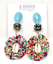 Darla Cowrie Beaded Earrings