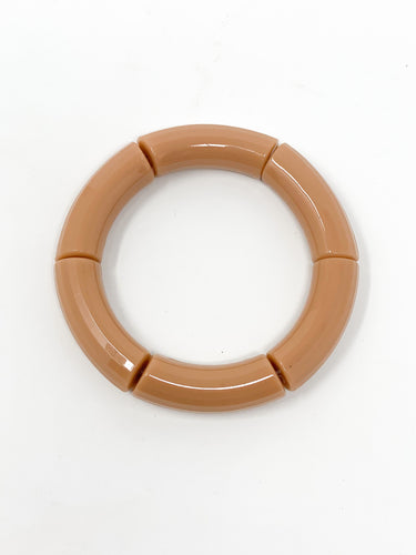 Acrylic Stretch Bracelets | Tan