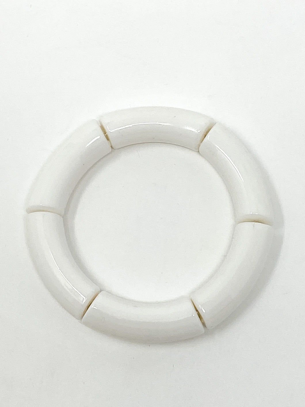 Acrylic Stretch Bracelets | White