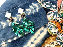 Tamara Acrylic Earrings | Green & Black