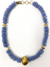 Taber African Glass Necklace | Periwinkle