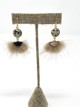 Marley Marabou Earrings | Tan