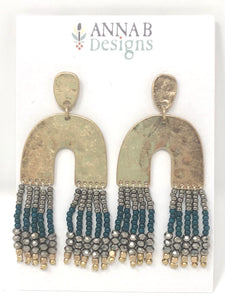 Edie Beaded Earrings- Green