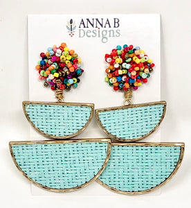 Mia Earrings-Aqua