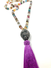 Multicolor Agate Tassel Necklace