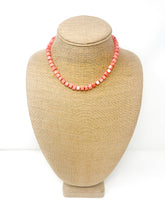 Square Coral Knotted Necklace