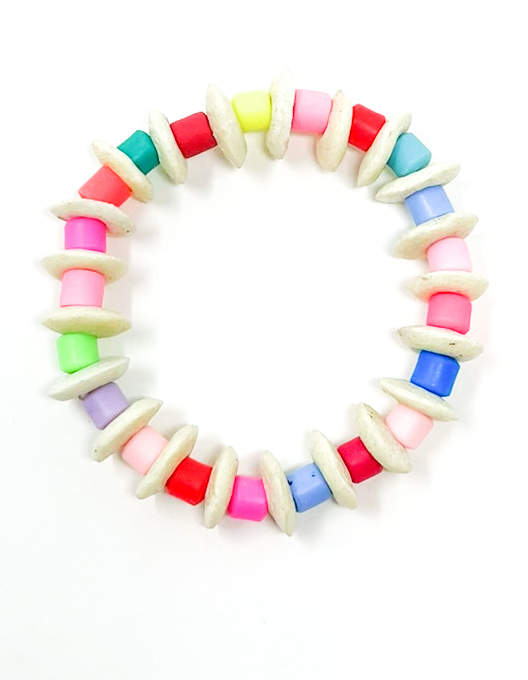 DeeDee Stretch bracelet | Cream + Multi Bright