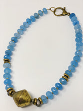 Blue Agate Pavé Necklace