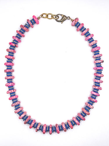 Pink Turquoise Necklace | Blue