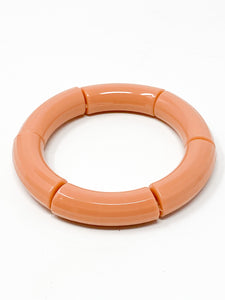 Acrylic Stretch Bracelets | Orange Cream
