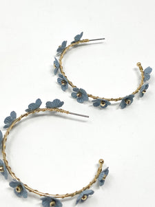 Clary Beaded Earrings | Gray
