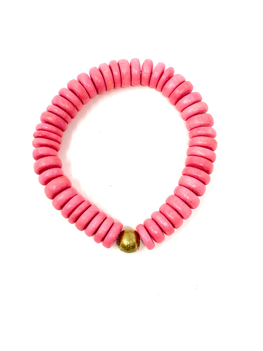 Wooden Stretch bracelet | Coral