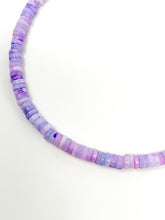 Purple Blue Opal Heishi Necklace