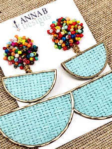 Mia Earrings-Aqua