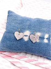 Glitter Heart Earrings