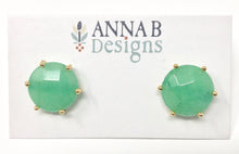 Clara Stud Earrings-Green