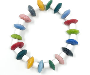 DeeDee Stretch bracelet | Rainbow + white