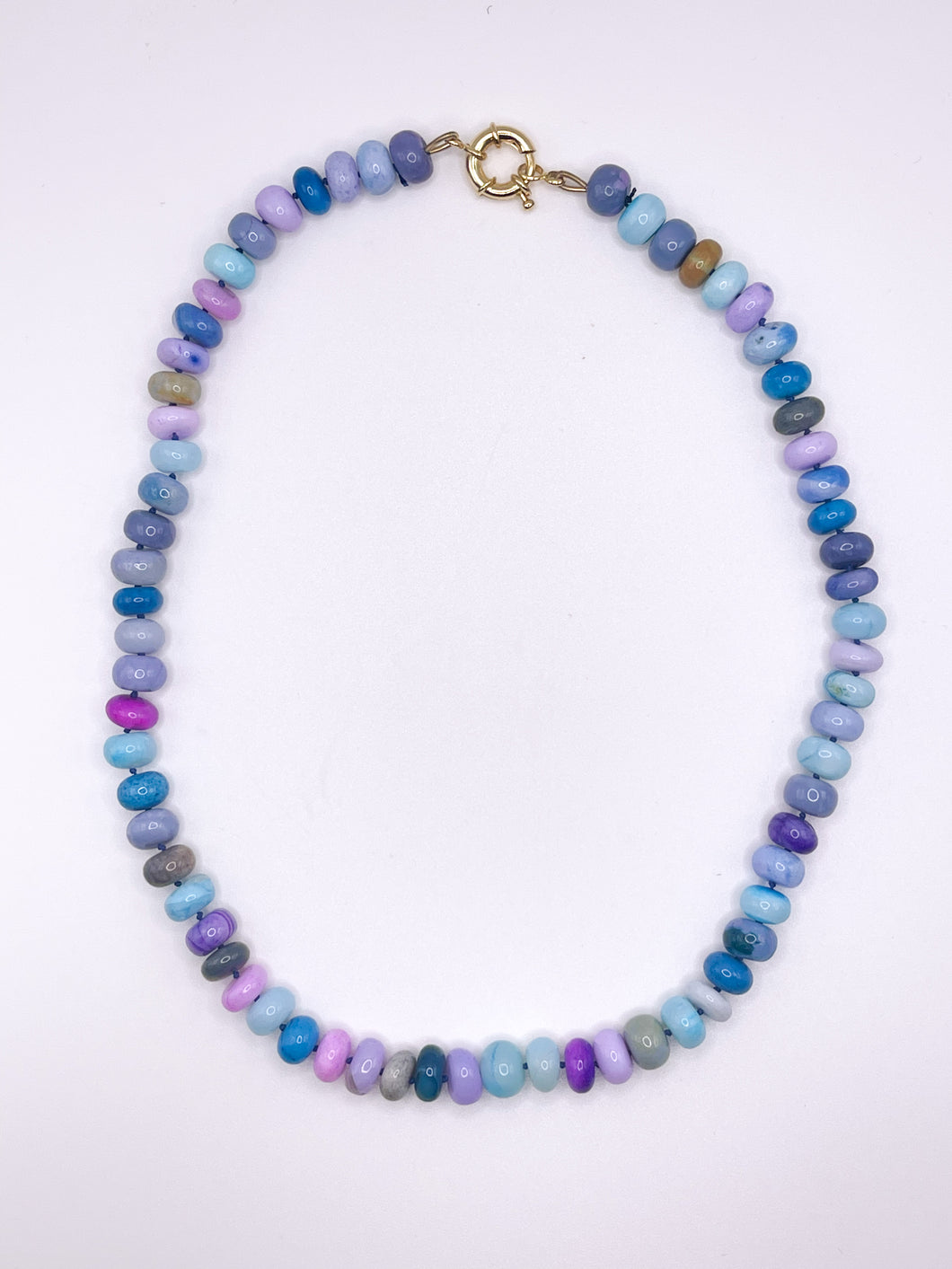 Turquoise Opal Knotted Necklace