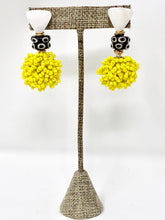 Poppy Beaded Earrings | Yellow