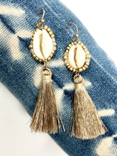 Ridley Cowrie Tassel Earrings