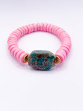 Wooden Stretch bracelet | Pink