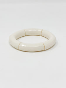 Acrylic Stretch Bracelets | Cream