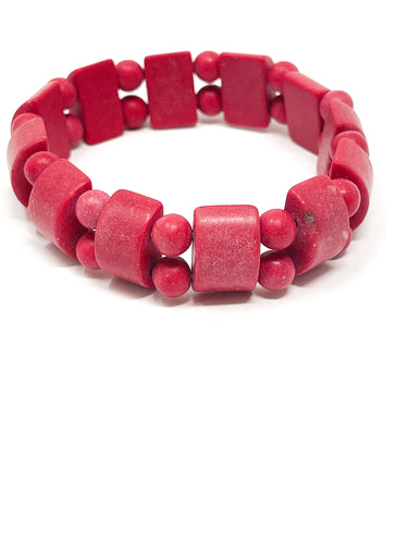 Red Turquoise Stretch bracelet