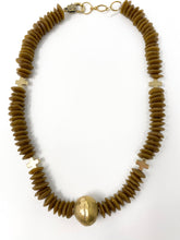 Taber African Glass Necklace | Mocha
