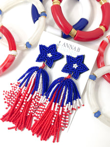 Freedom Star Beaded Earrings