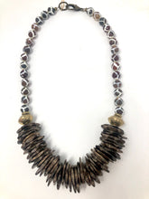Brown and White Agate Necklace