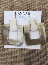 Alina Horn Earrings | Tan & Cream