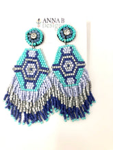 Audra Beaded Earrings- Aqua