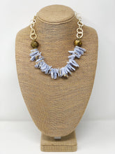 Agate Necklace with Horn Chain