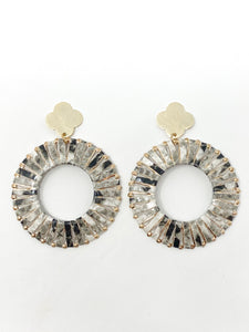 Eliza Woven Earrings | Gray