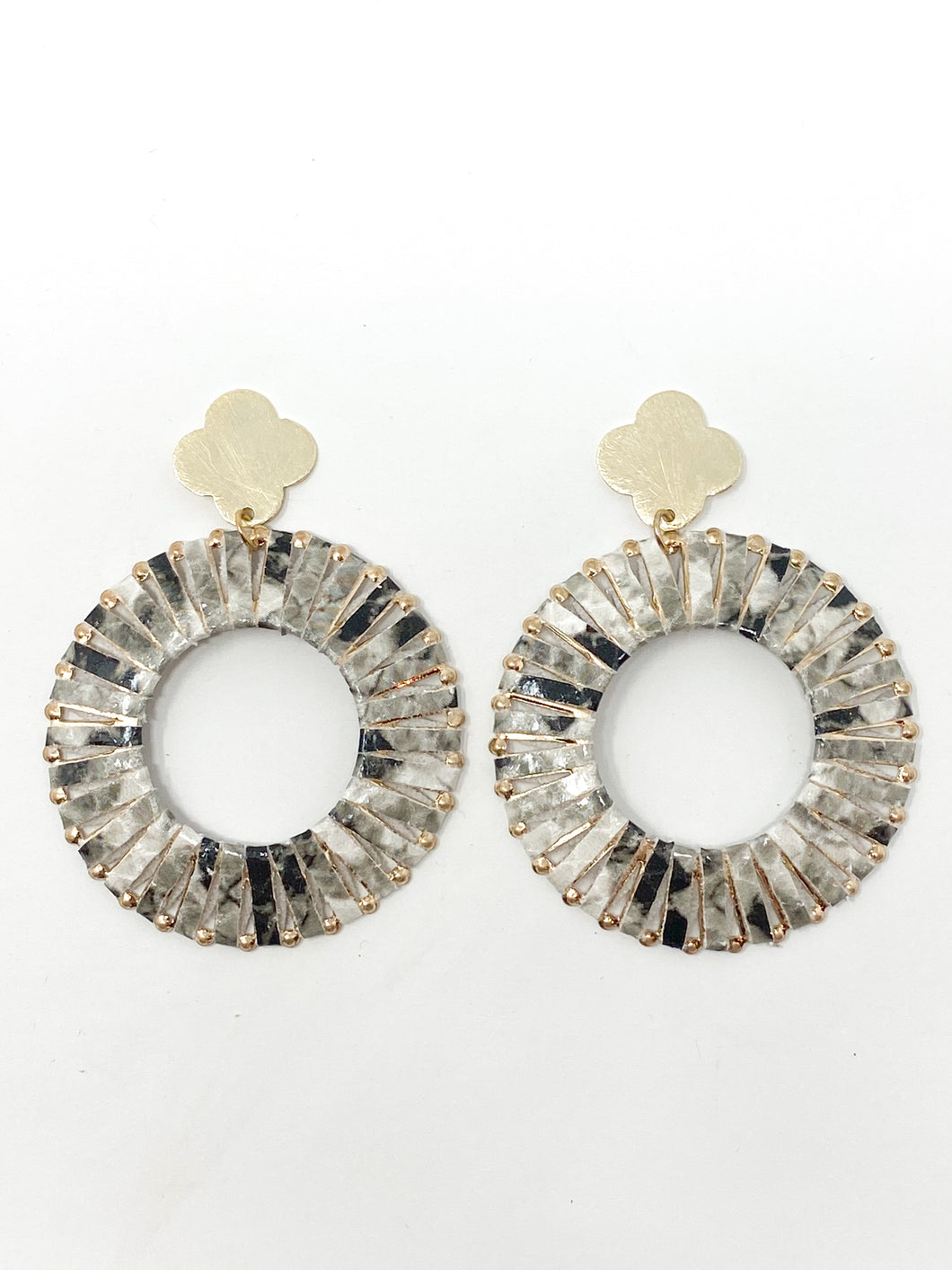 Eliza Woven Earrings | Gray