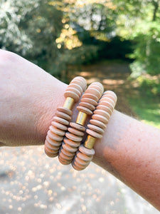 Wooden Stretch bracelet | Natural