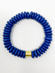 Wooden Stretch bracelet | Dark Blue