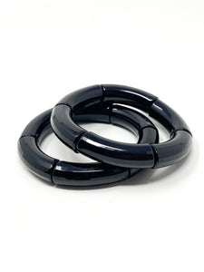 Acrylic Stretch Bracelets | Black