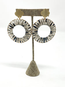 Eliza Woven Earrings | Gray
