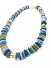 Recycled Glass Necklace | Blue Mix