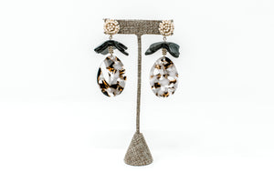 Amelie Acrylic Earrings | Tortoise