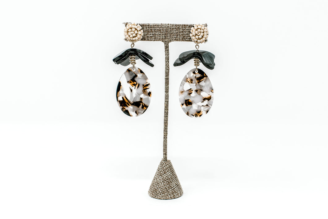Amelie Acrylic Earrings | Tortoise