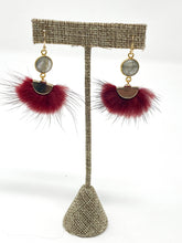 Marley Marabou Earrings | Red