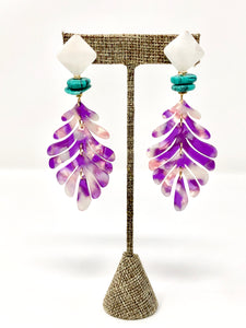 Tamara Acrylic Earrings | Orchid