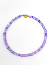 Purple Blue Opal Heishi Necklace
